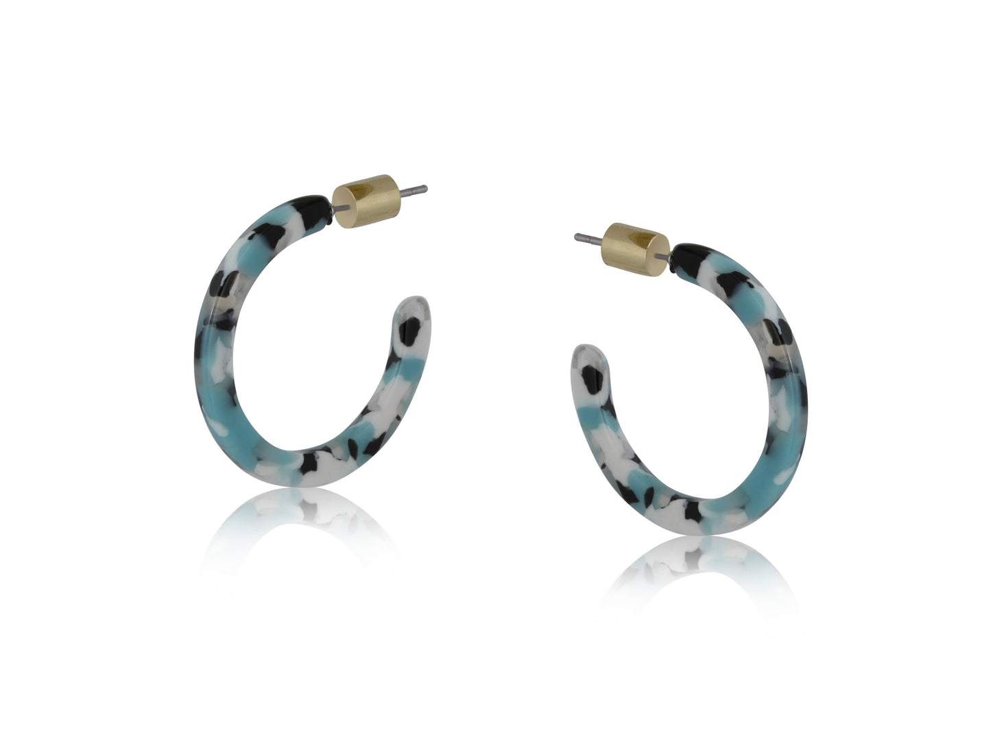 Erica Resin Tiny Hoop Earrings