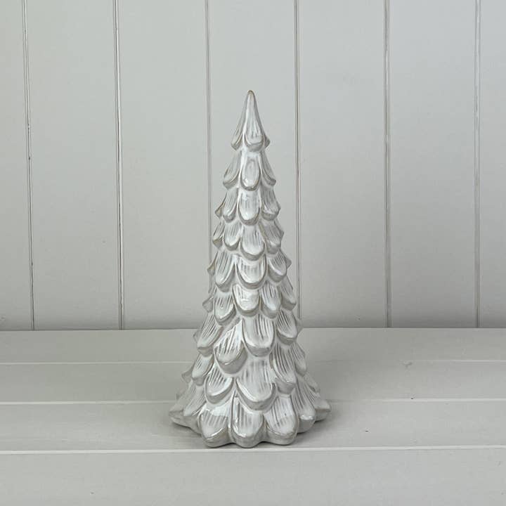 Glazed Ceramic Tree Ornament with Textured Detail (25.5cm)