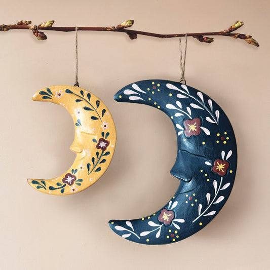 Folk Art Hanging Moon