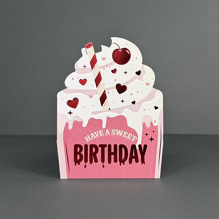 Smoothie - Die Cut Greeting Card