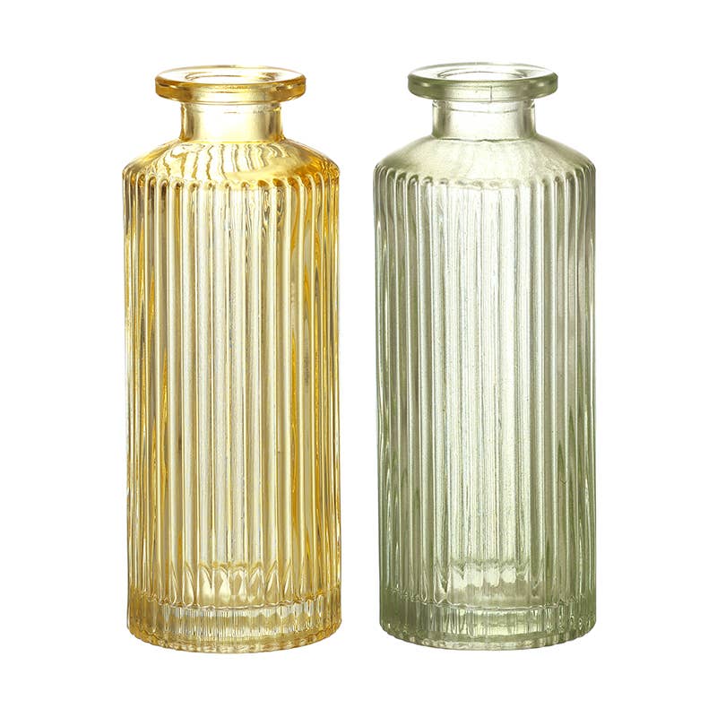 GLASS VASES | green | yellow
