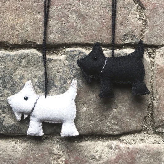 Felt Hanging Scotty Dog