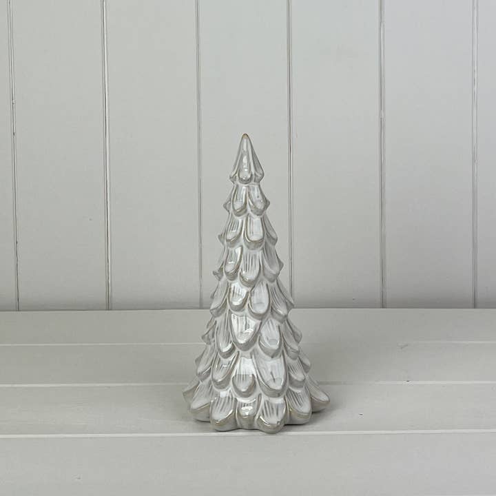 Glazed Ceramic Tree Ornament with Textured Detail (20cm)