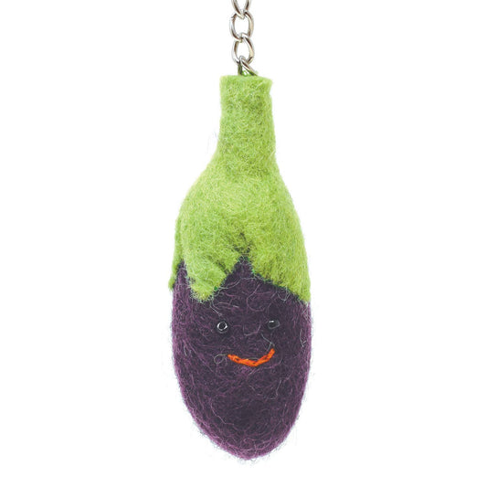 Felt Keychain - Aubergine Keyring