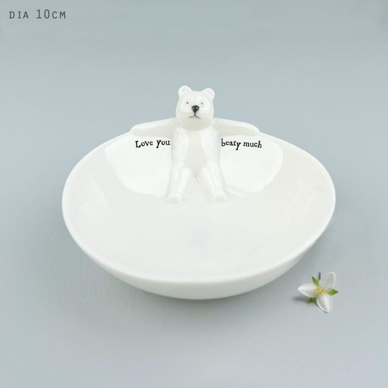 Med animal bowl-Stretching bear