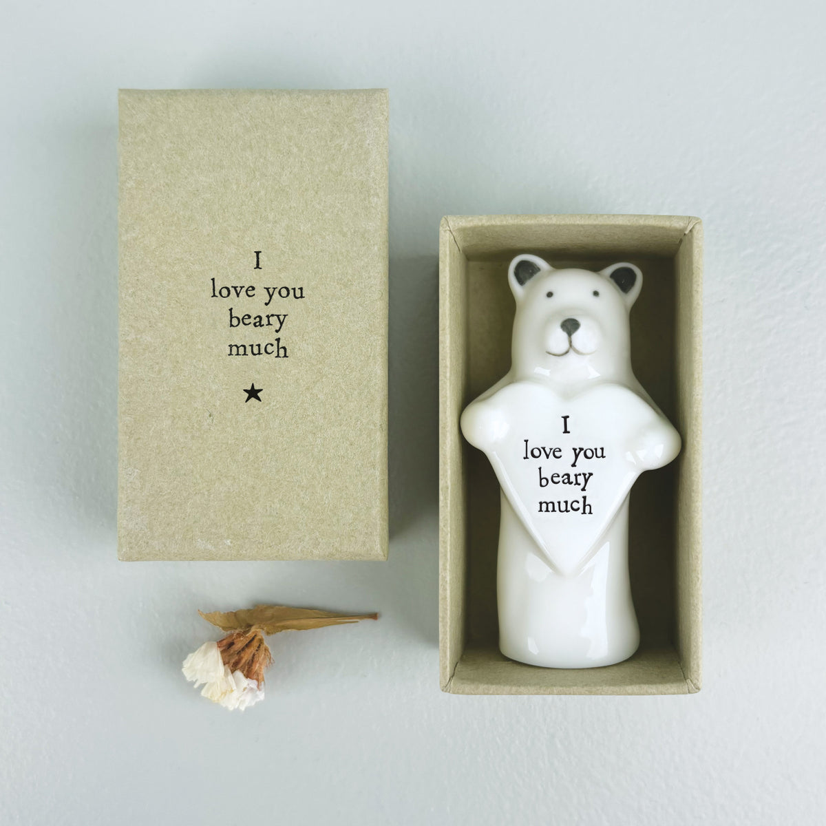 -Porcelain heart animal-Bear