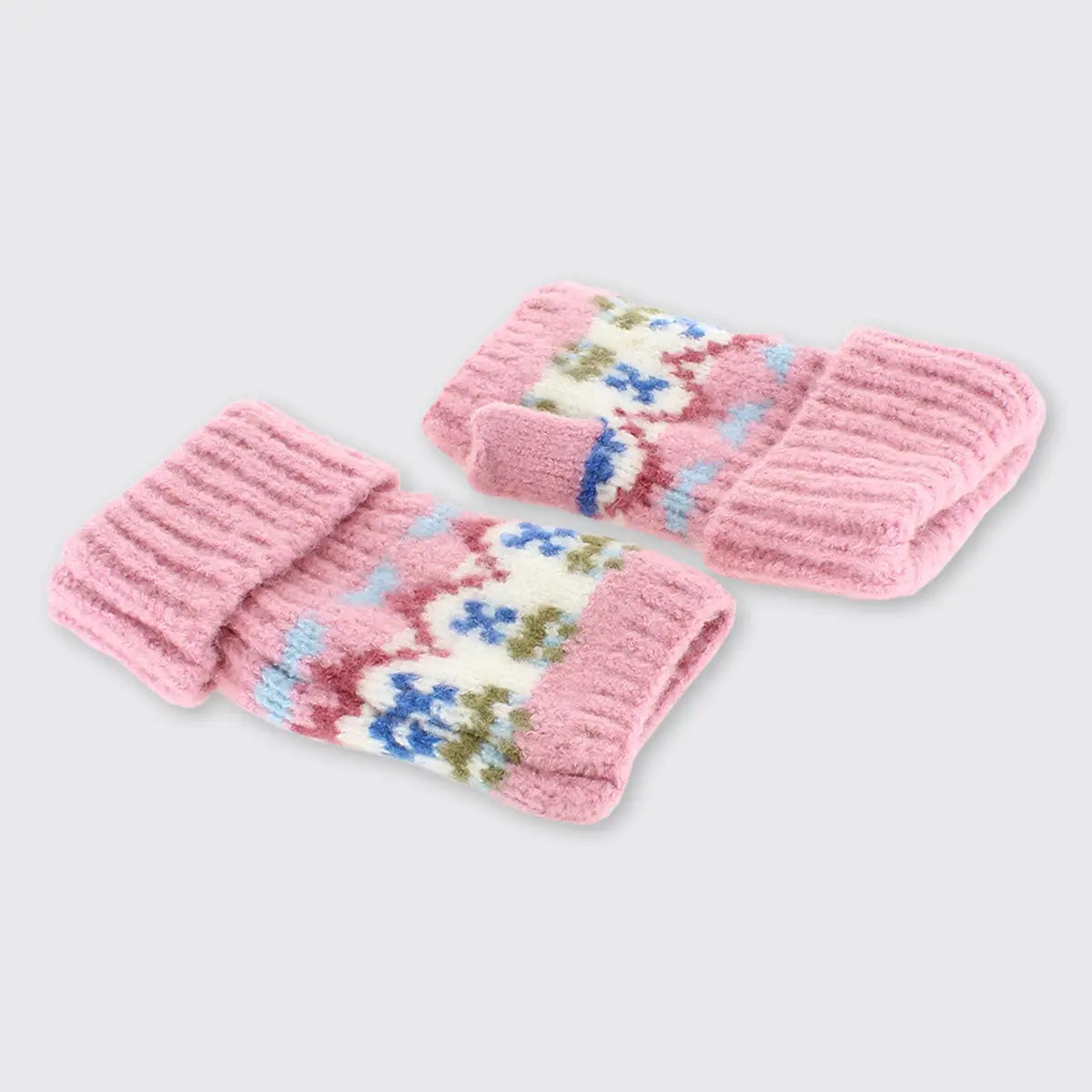 Carla Fingerless Gloves- Pink