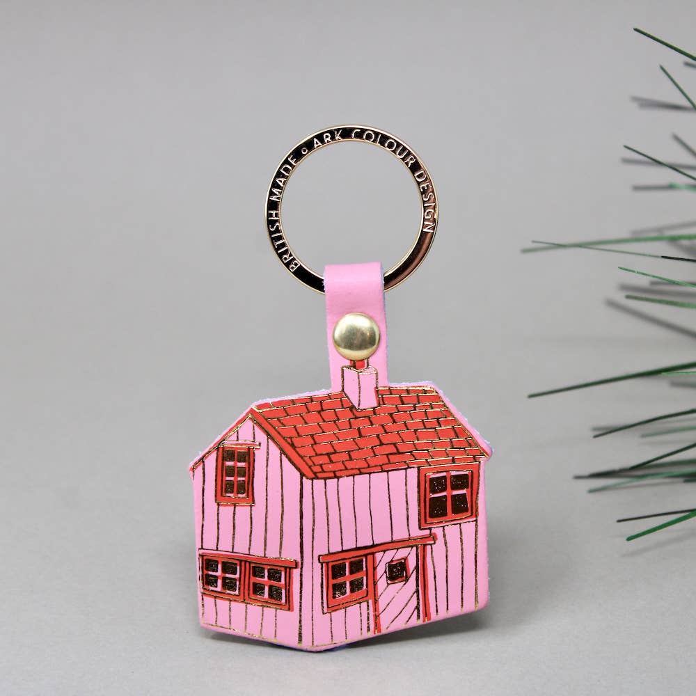 Log Cabin Key Ring