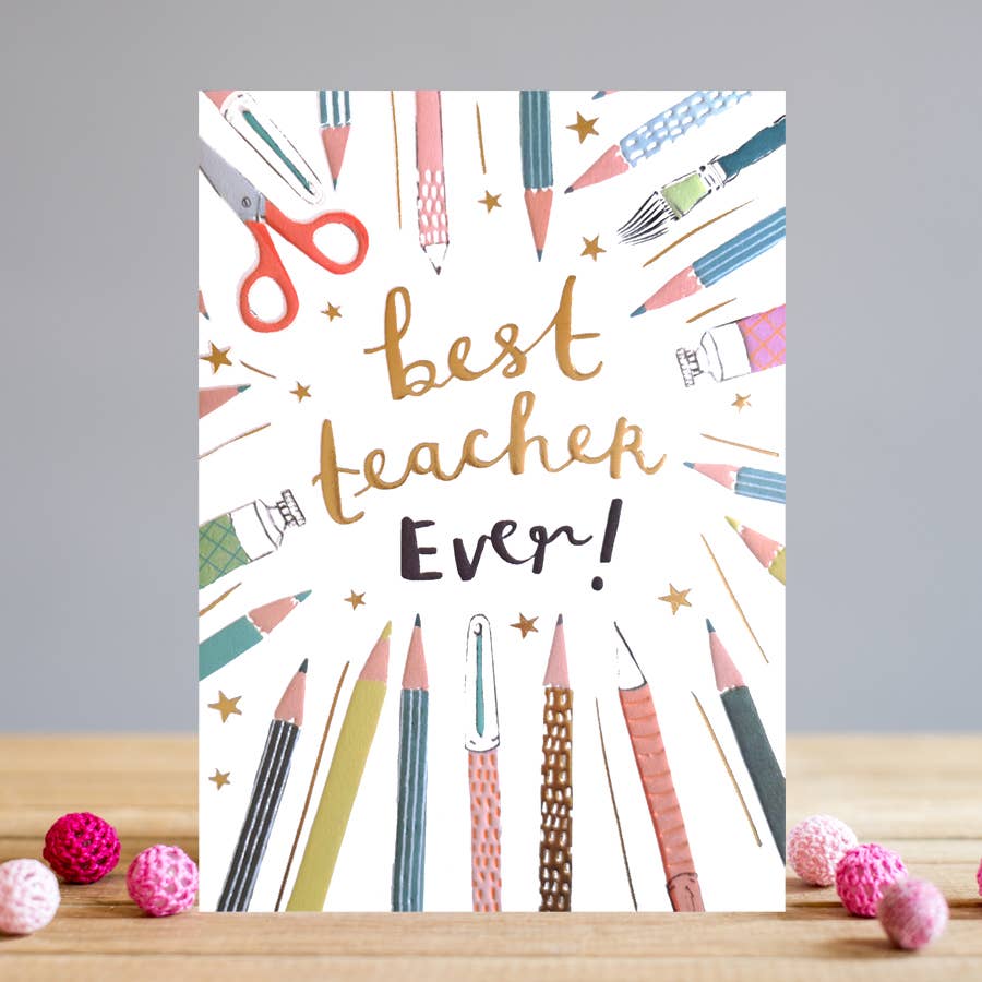 Best Teacher Ever Card | Teacher Card | Thank You Card