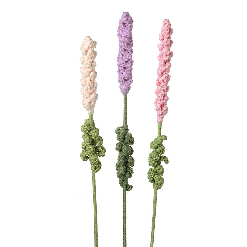 KNITTED LAVENDER PURPLE PINK WHITE MIX