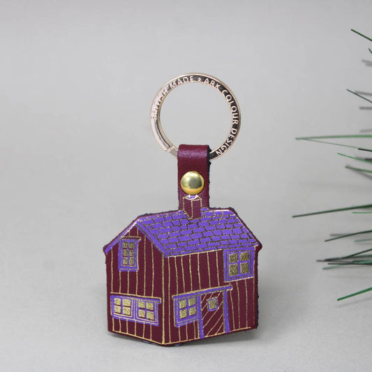 Log Cabin Key Ring