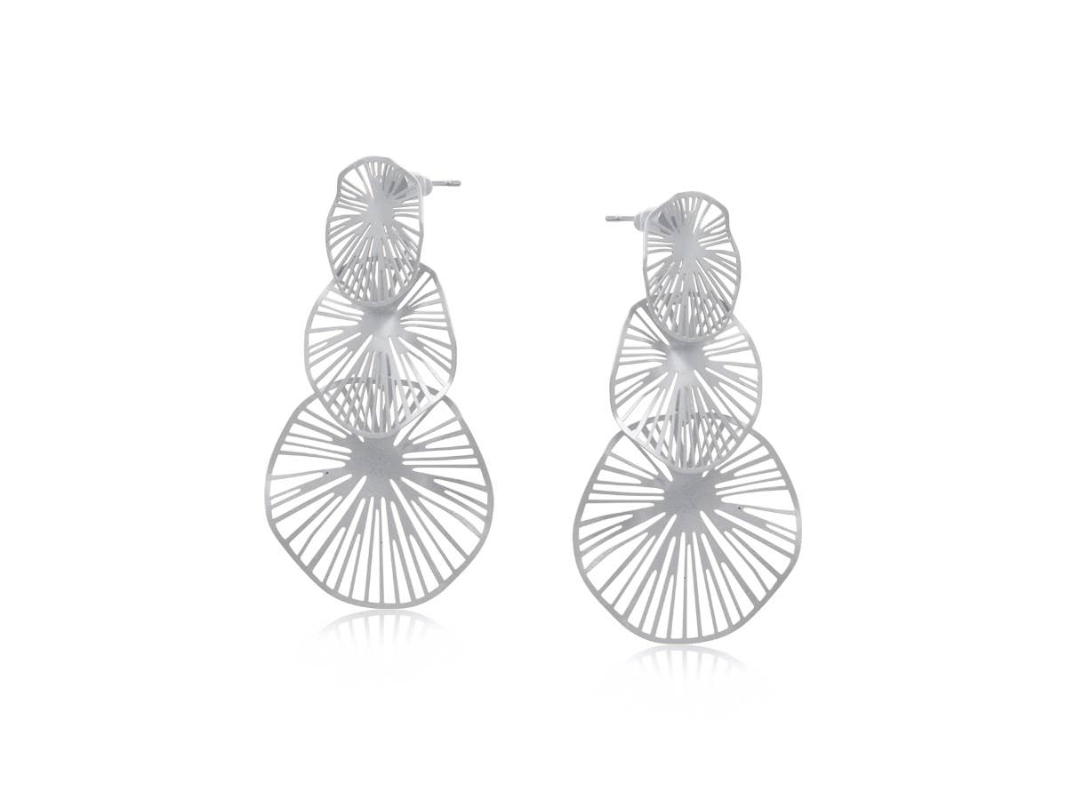GIVERNY WATER MATTE PLANT EARRINGS