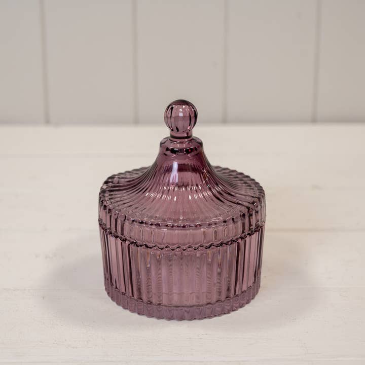 Amethyst Glass Decorative Jar (12.5cm)