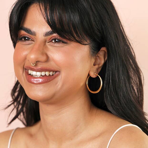 Gold Stainless Steel Large Chunky Hoops