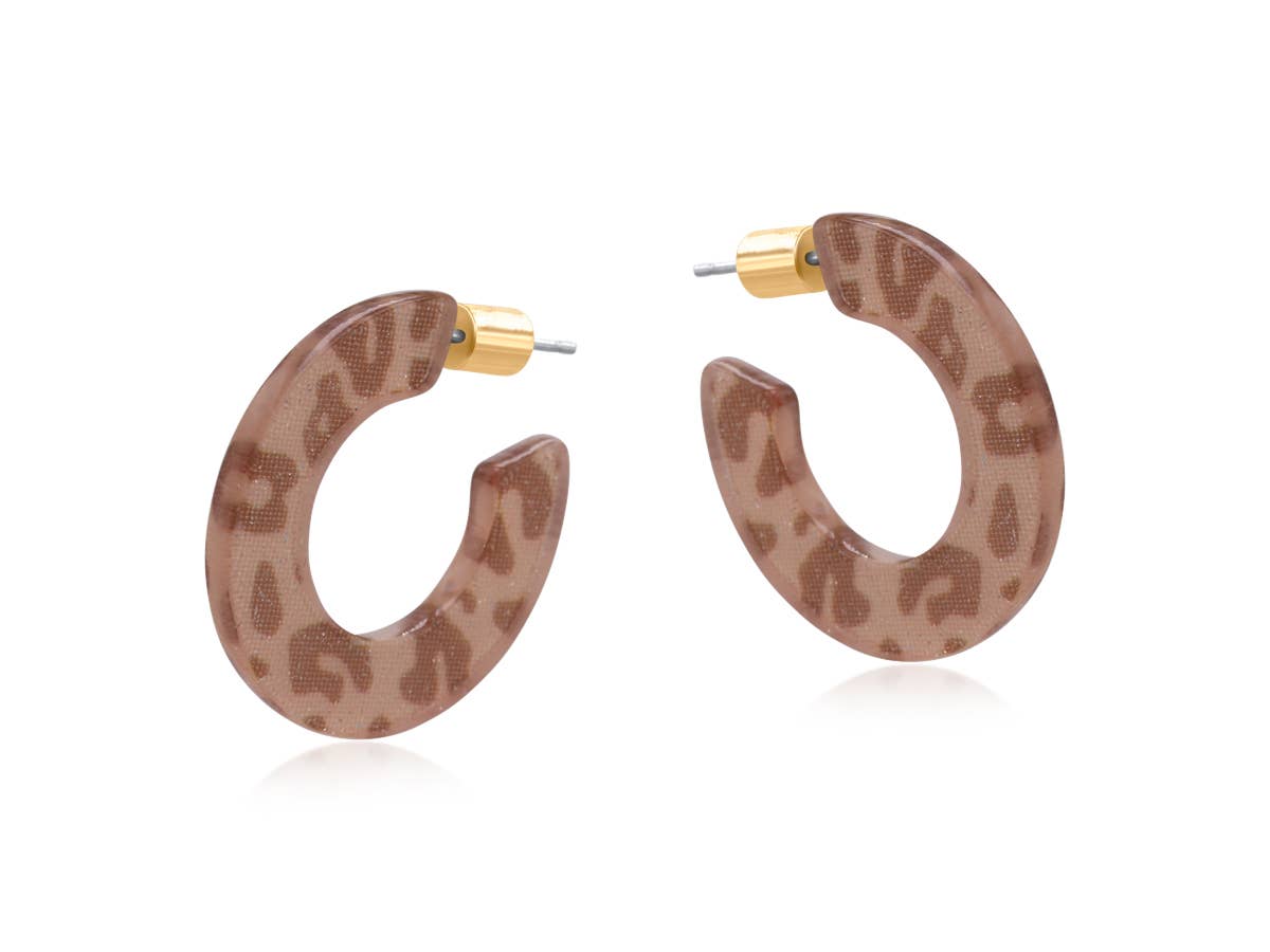 MADRID RESIN FLAT HOOP EARRINGS