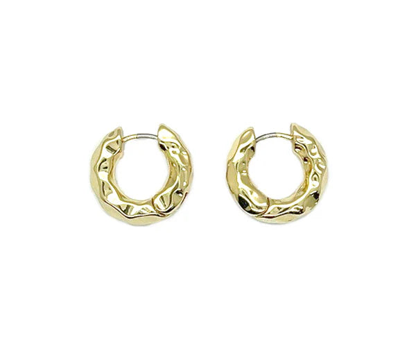 Textured hoop earrings