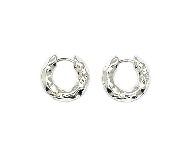 Textured hoop earrings