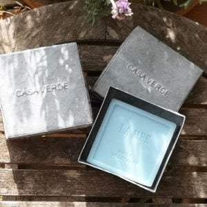 Zinc square soap tin
