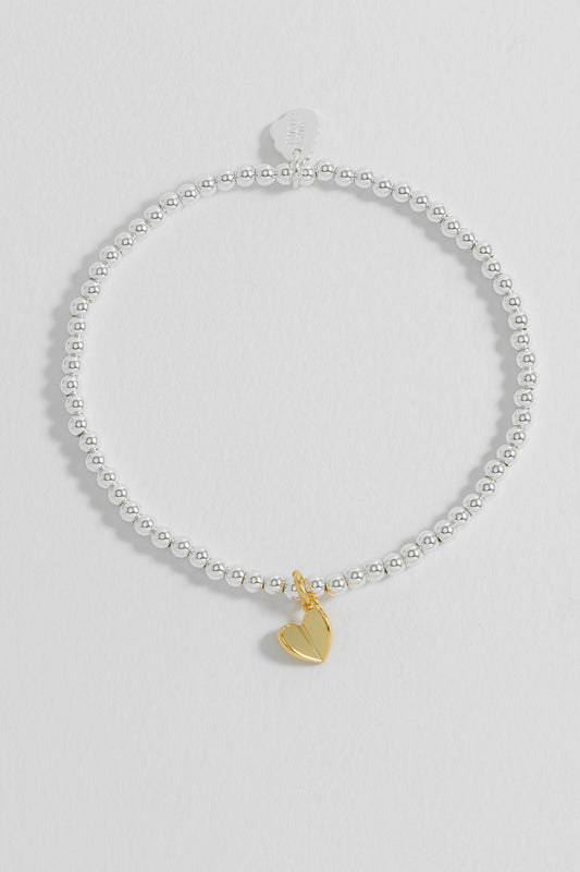 Folded Heart Sienna Bracelet - Gold Plated