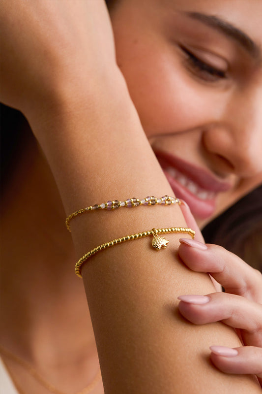 Twisted Gemstone Bead Bracelet