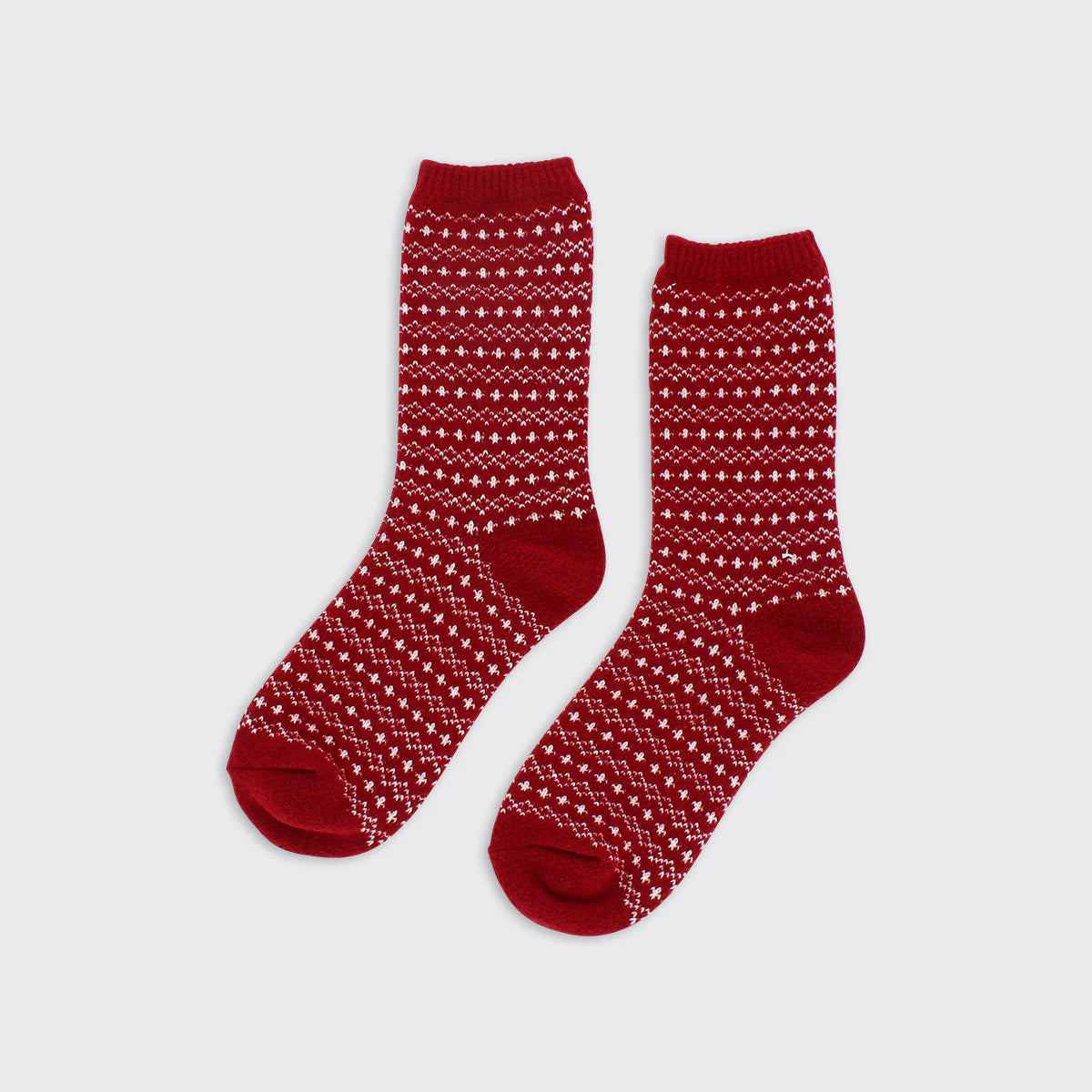 Elara Super Soft Socks - Winter Red