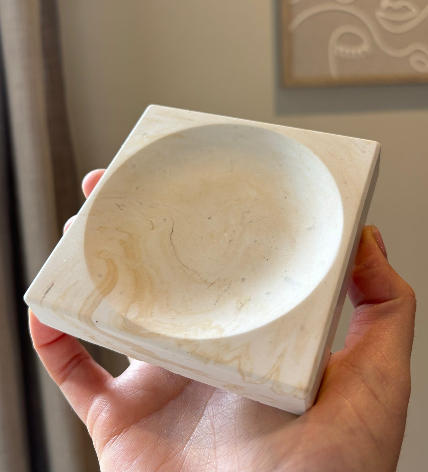 Handmade Jesmonite Soap Dish - Square