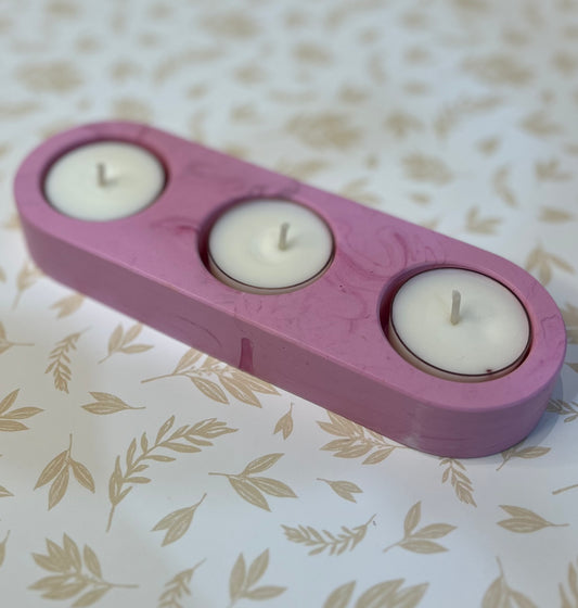 Handmade Jesmonite Tealight holder (Triple)