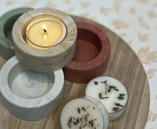Handmade Jesmonite Tealight holder (Single)