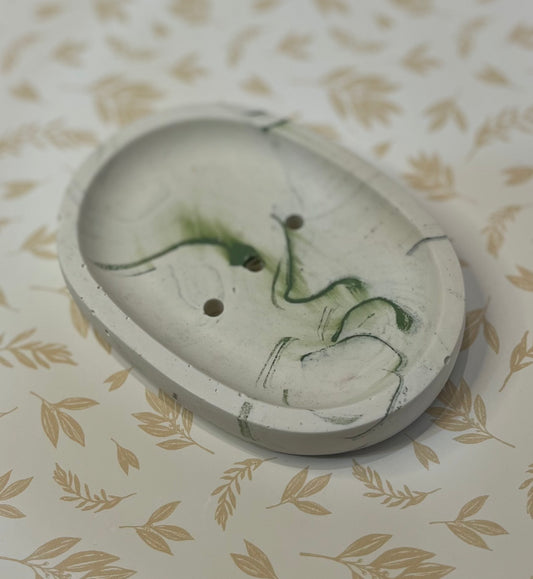 Handmade Jesmonite Soap Dish - Oval