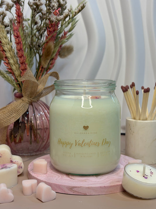 Rhubarb & Rose Candle | Valentine's limited edition