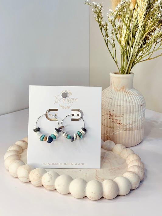 Handmade Crystal Earring Hoops