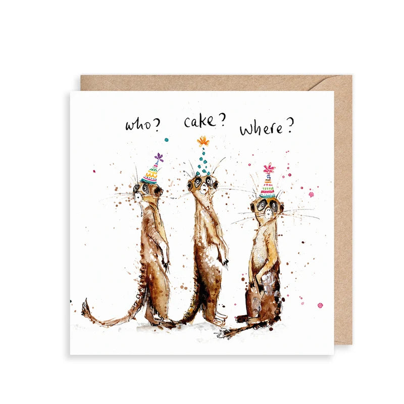 Three Meercats Birthday Card