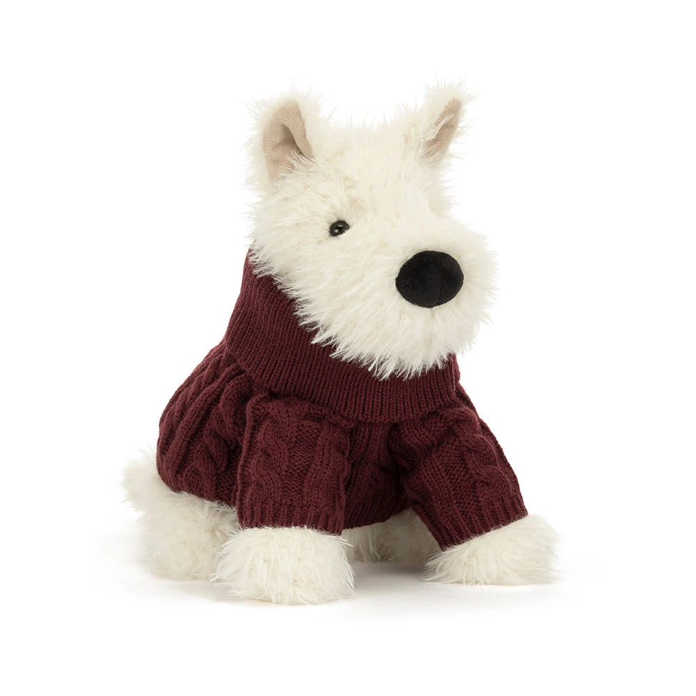 Munro Scottie Dog 'Winter Jumper' Jellycat