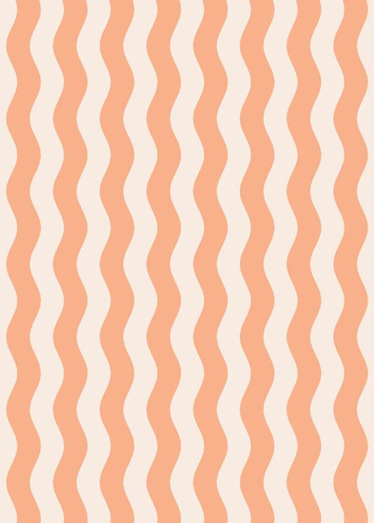 Orange Waves Tissue Paper
