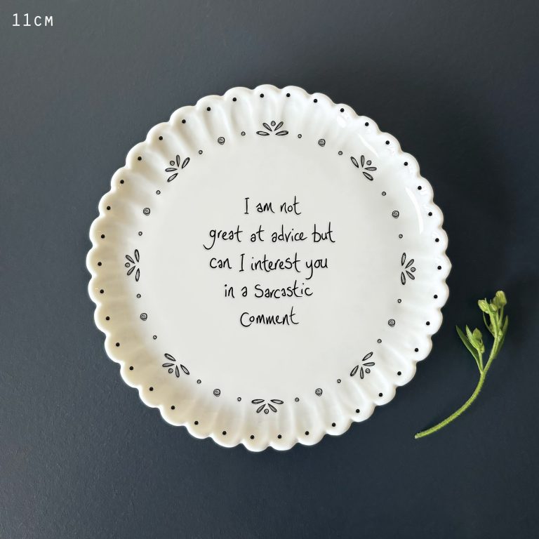 Porcelain Scallop Coaster - I Am Not Great At Advice