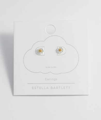 Mini Wildflower Earrings - Silver Plated