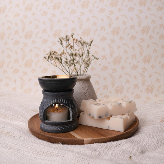 Small Grey Soap Stone Burner