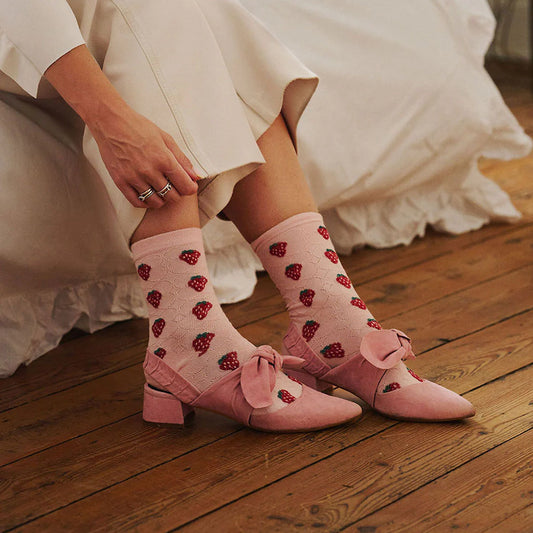 Strawberry Socks - Pink