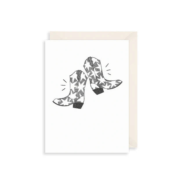 Cowboy Boots | Small Greetings Card