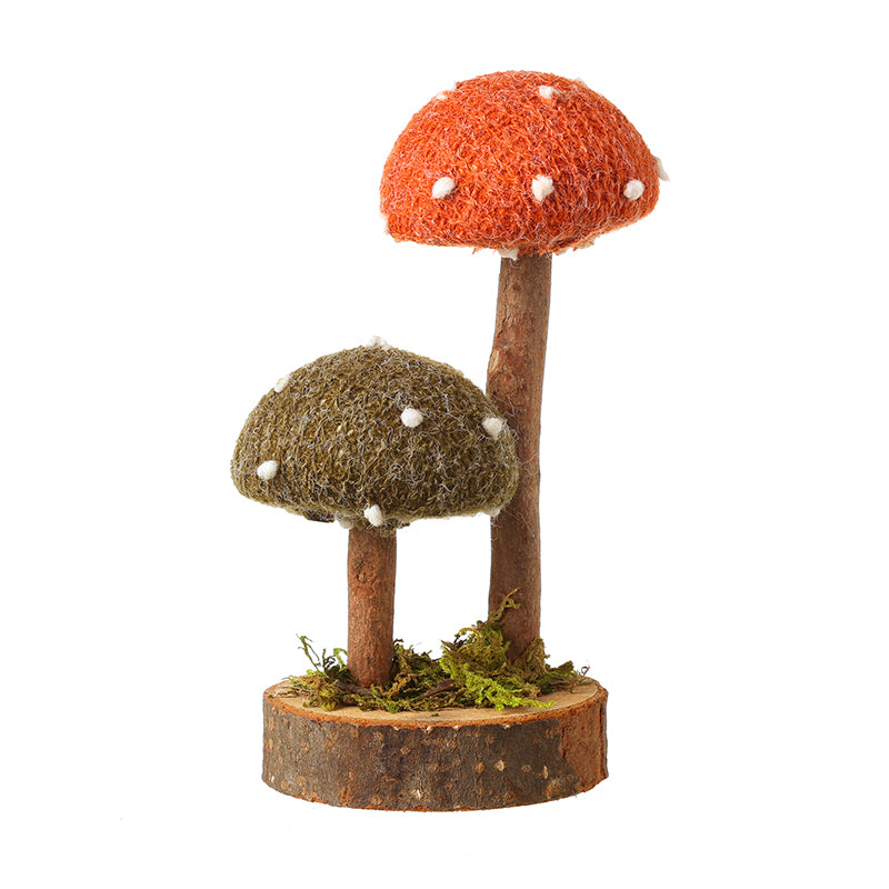 Fabric Top Mushroom On Log
