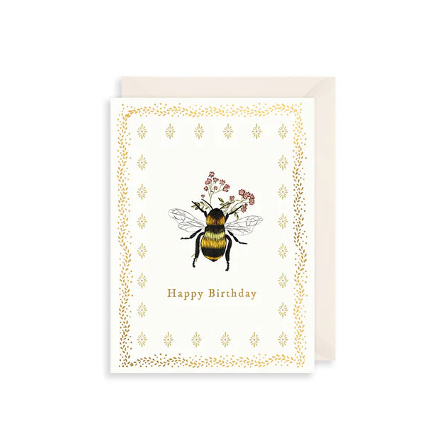 Golden Bee | Small Birthday Card