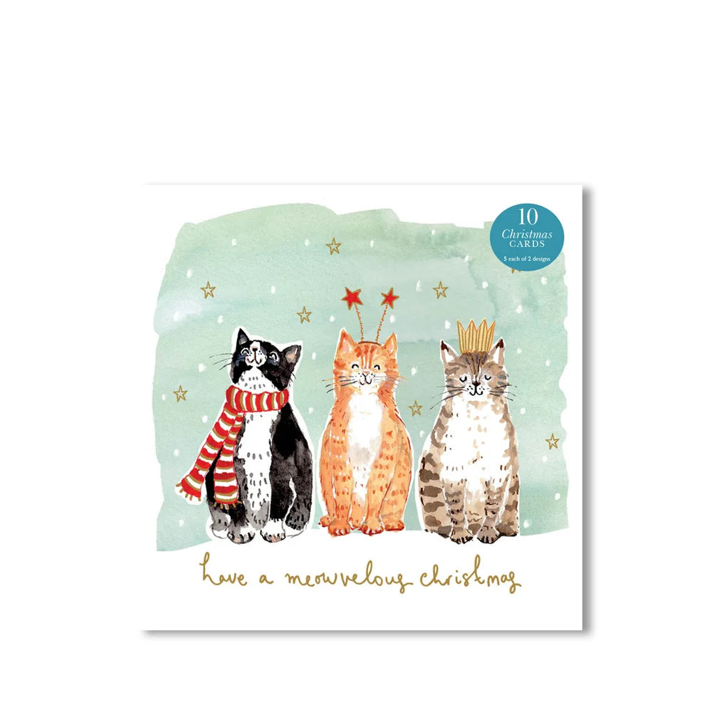Cats & Dogs Christmas Card Wallet Pack of 10