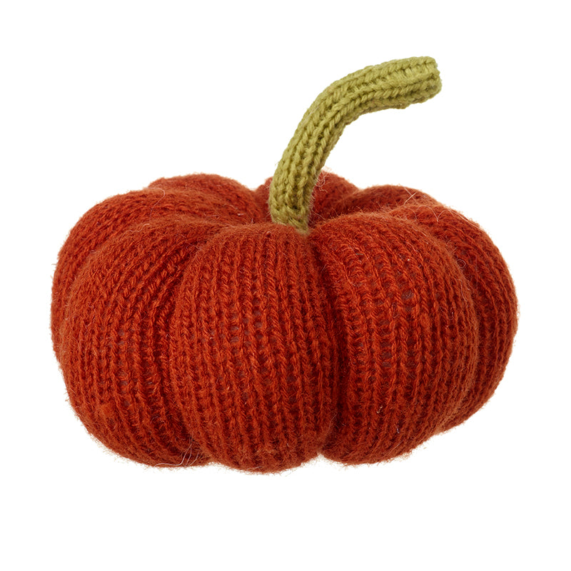 Deep Orange Knitted Squash 9cm