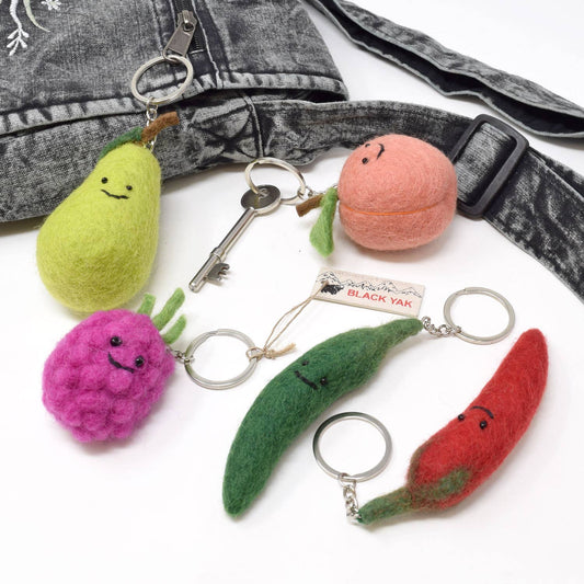 Felt Keychain - Chilli Felt Bag Charm