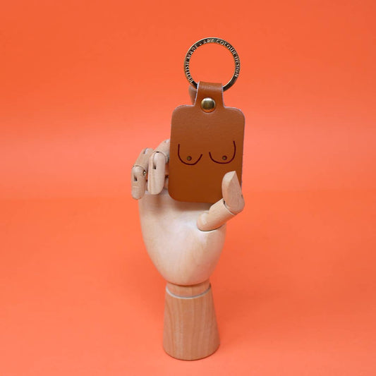 Boob Leather Key Ring