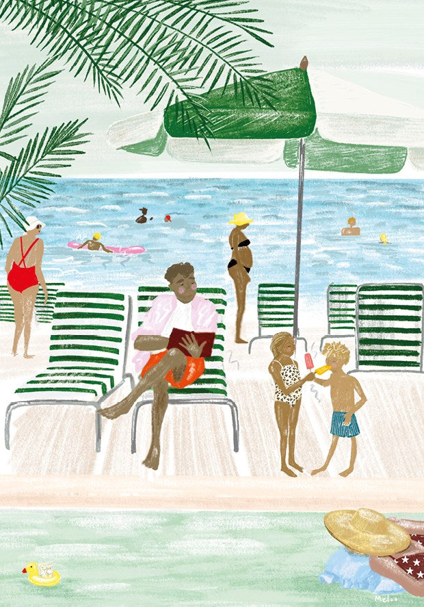 Pool and Deckchairs