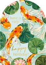 Birthday Card Koy Carp