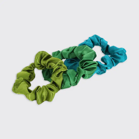 Trinity Set of 3 Scrunchies - Evergreen