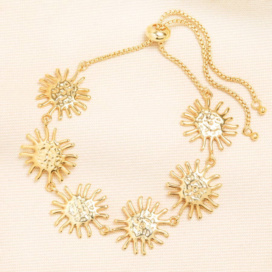 Multi Sun Charm Bracelet in Gold