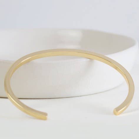 Polished Silver Bar Bangle